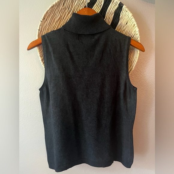 Silk Cashmere Blend Sleeveless Turtleneck Tank Top Medium by Casual Corner - Picture 4 of 9